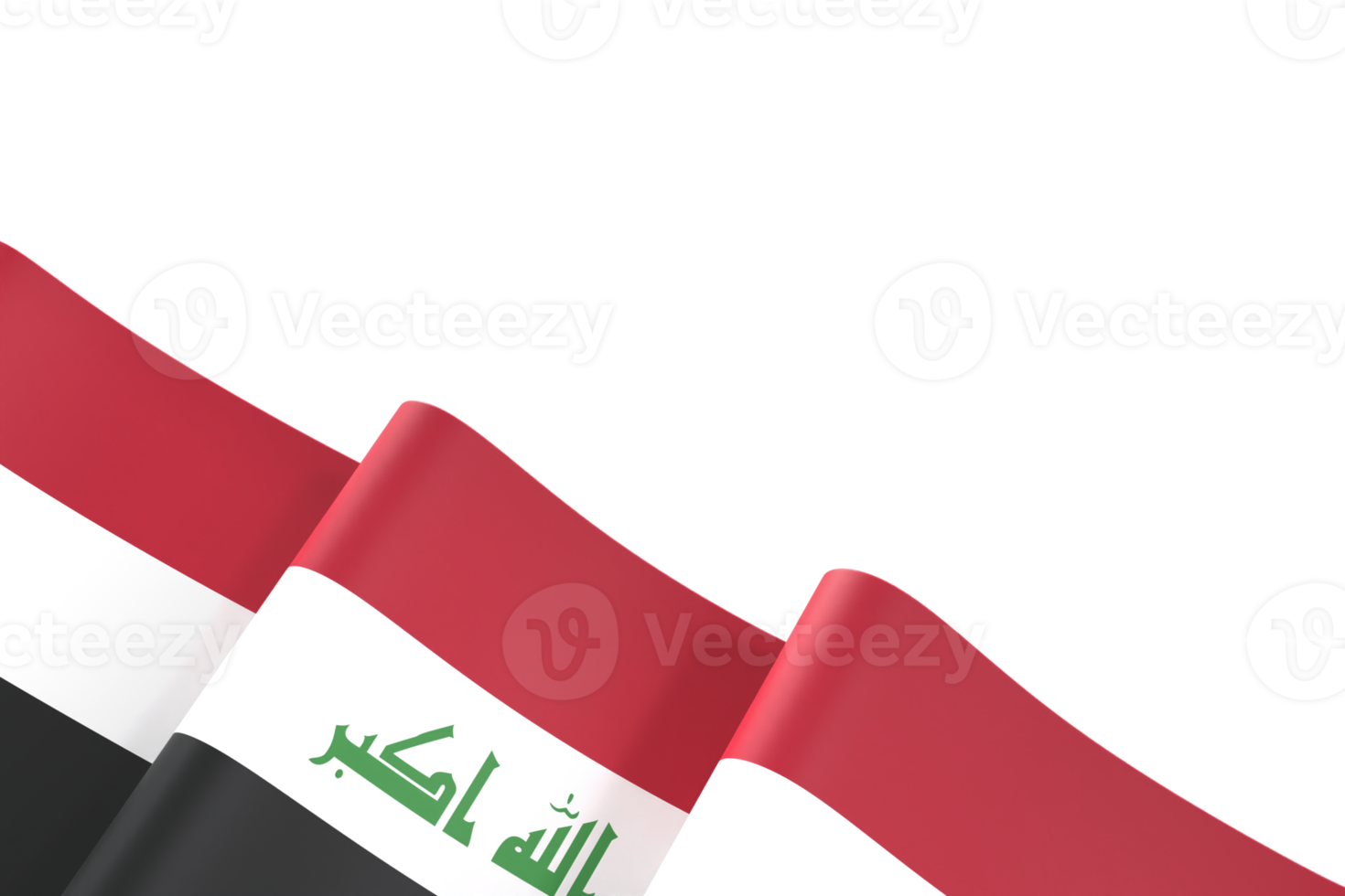 Iraq flag design national independence day banner element transparent background png