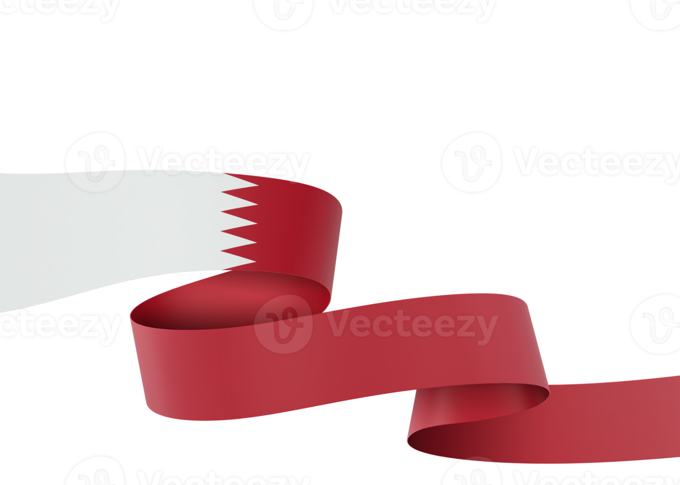Bahrain flag design national independence day banner element transparent background png