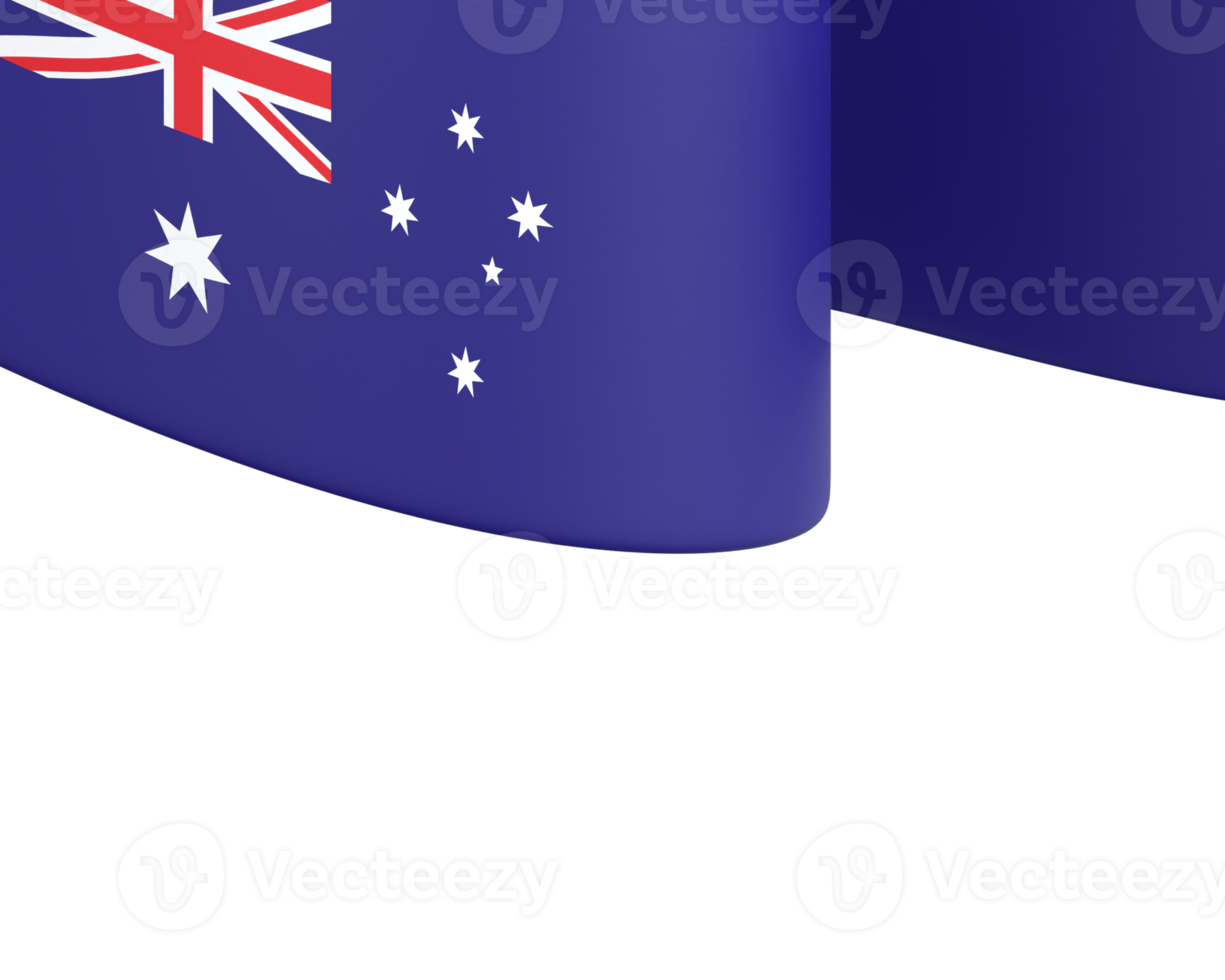 Australia flag design national independence day banner element transparent background png
