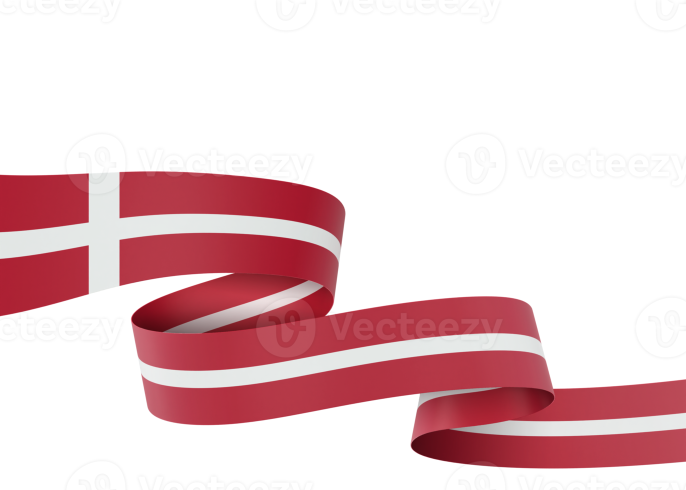 Denmark flag design national independence day banner element transparent background png