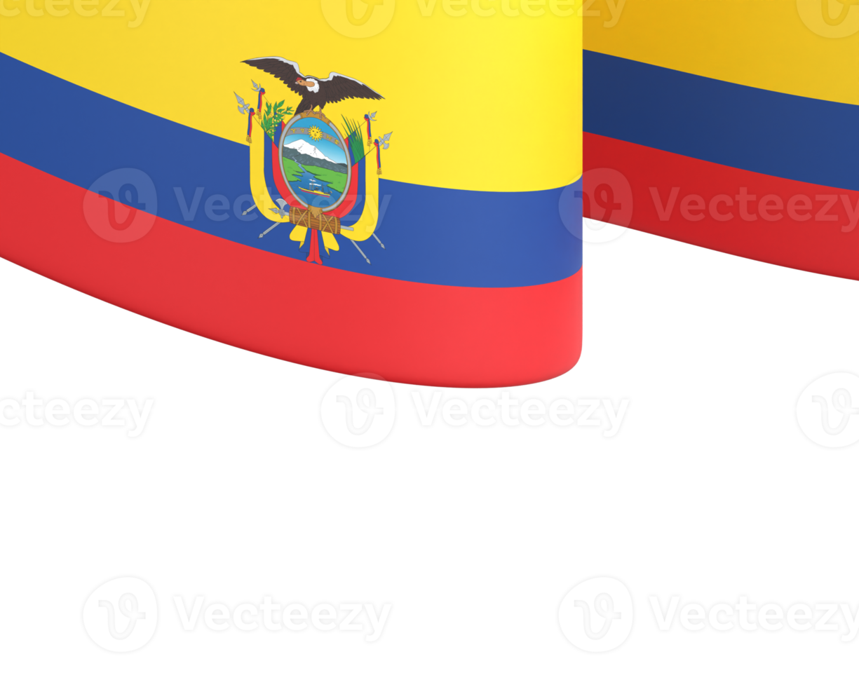 design de bandeira do equador dia da independência nacional banner elemento fundo transparente png