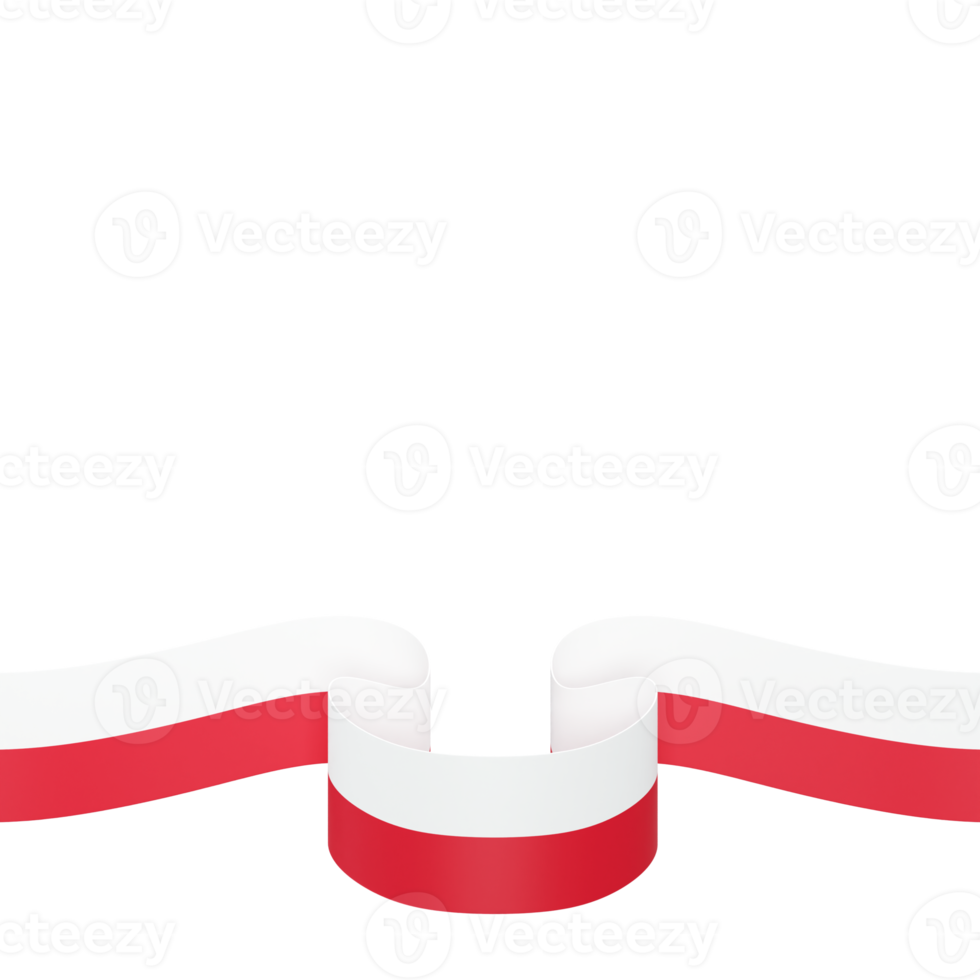 drapeau pologne conception fête de l'indépendance nationale élément de bannière fond transparent png