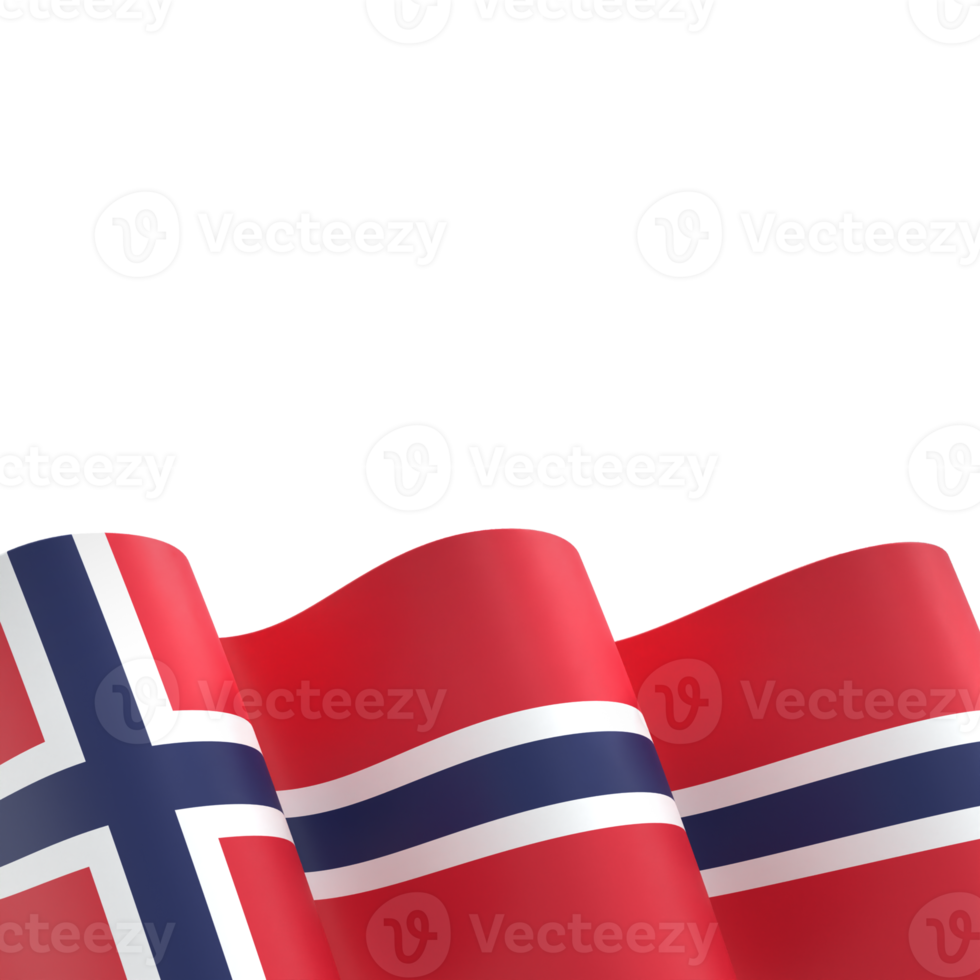 Norway flag design national independence day banner element transparent background png