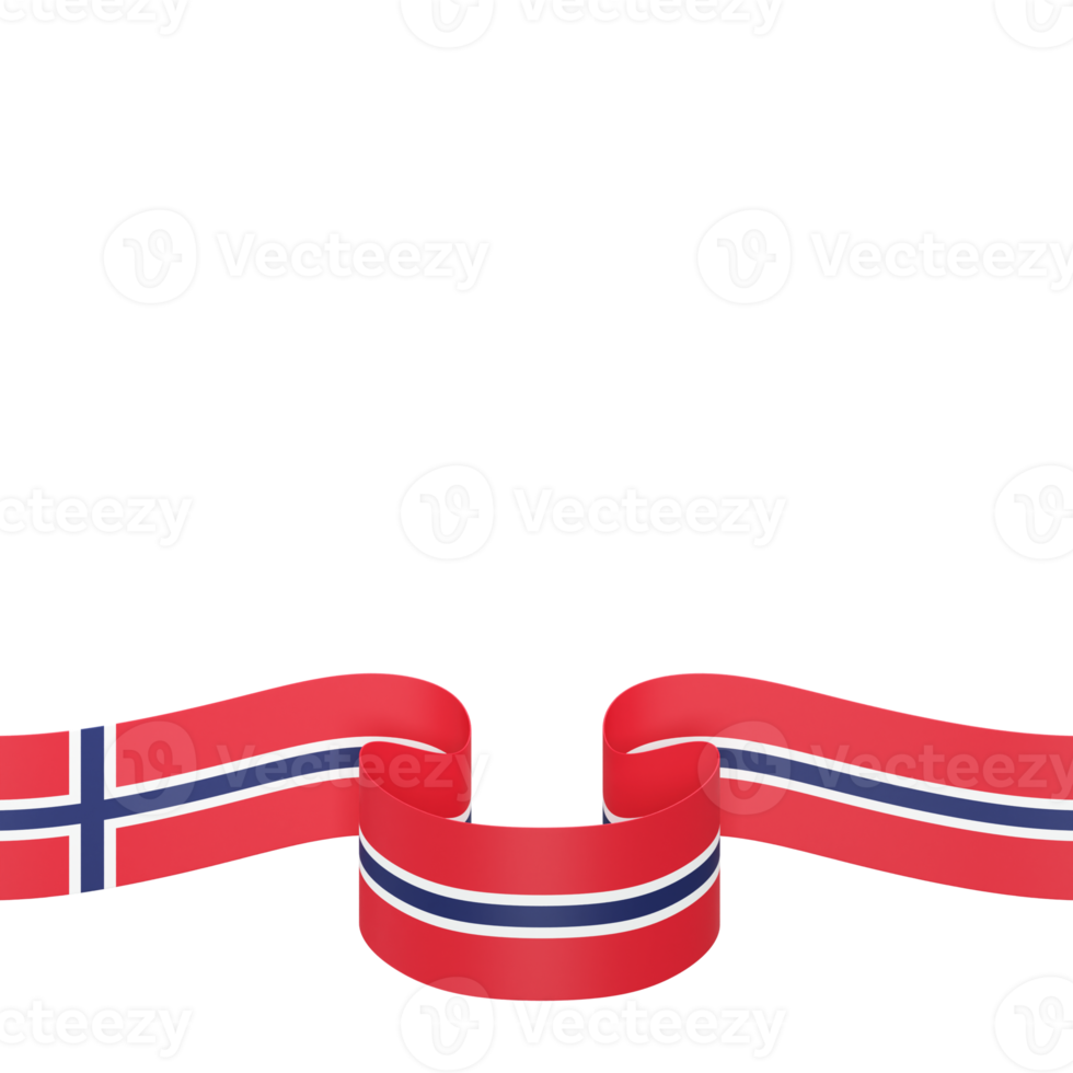 Norway flag design national independence day banner element transparent background png