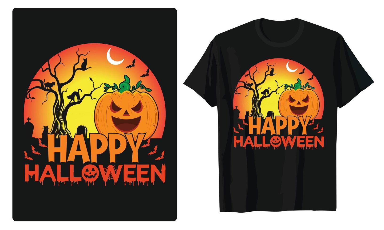 mejor tipografía y gráfico de Halloween para camisetas, pancartas, afiches, diseño de tarjetas de regalo vector