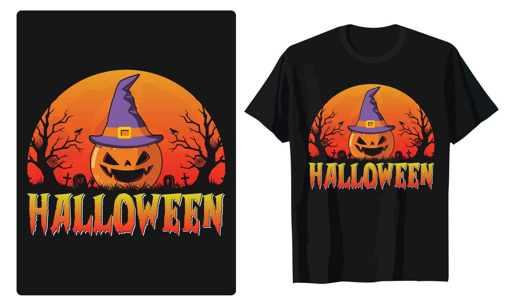 mejor tipografía y gráfico de Halloween para camisetas, pancartas, afiches, diseño de tarjetas de regalo vector