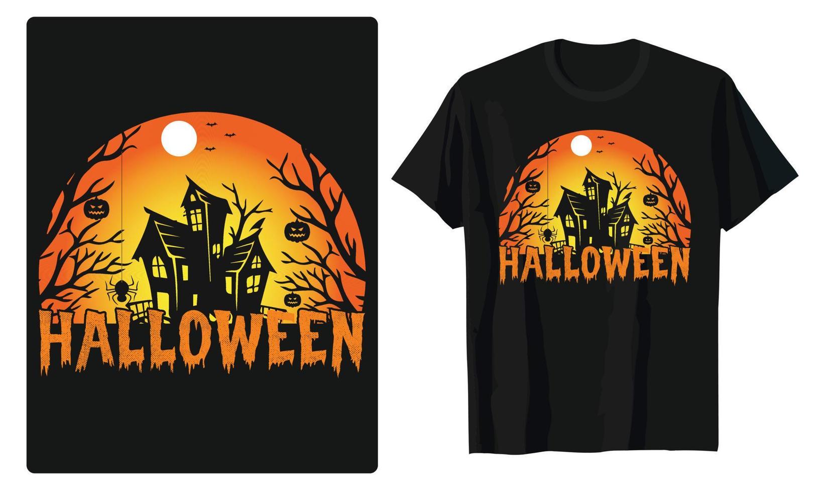 mejor tipografía y gráfico de Halloween para camisetas, pancartas, afiches, diseño de tarjetas de regalo vector