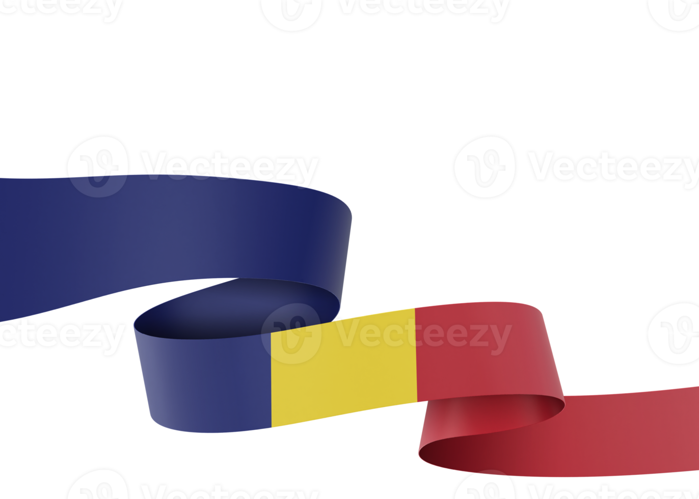 Romania flag design national independence day banner element transparent background png