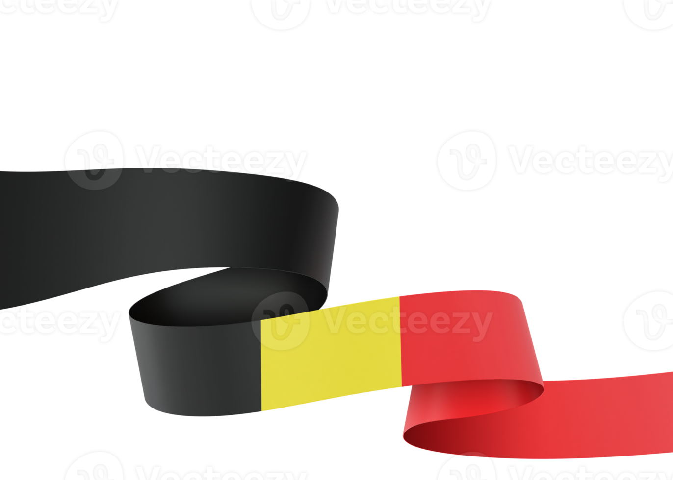 Belgium flag design national independence day banner element transparent background png