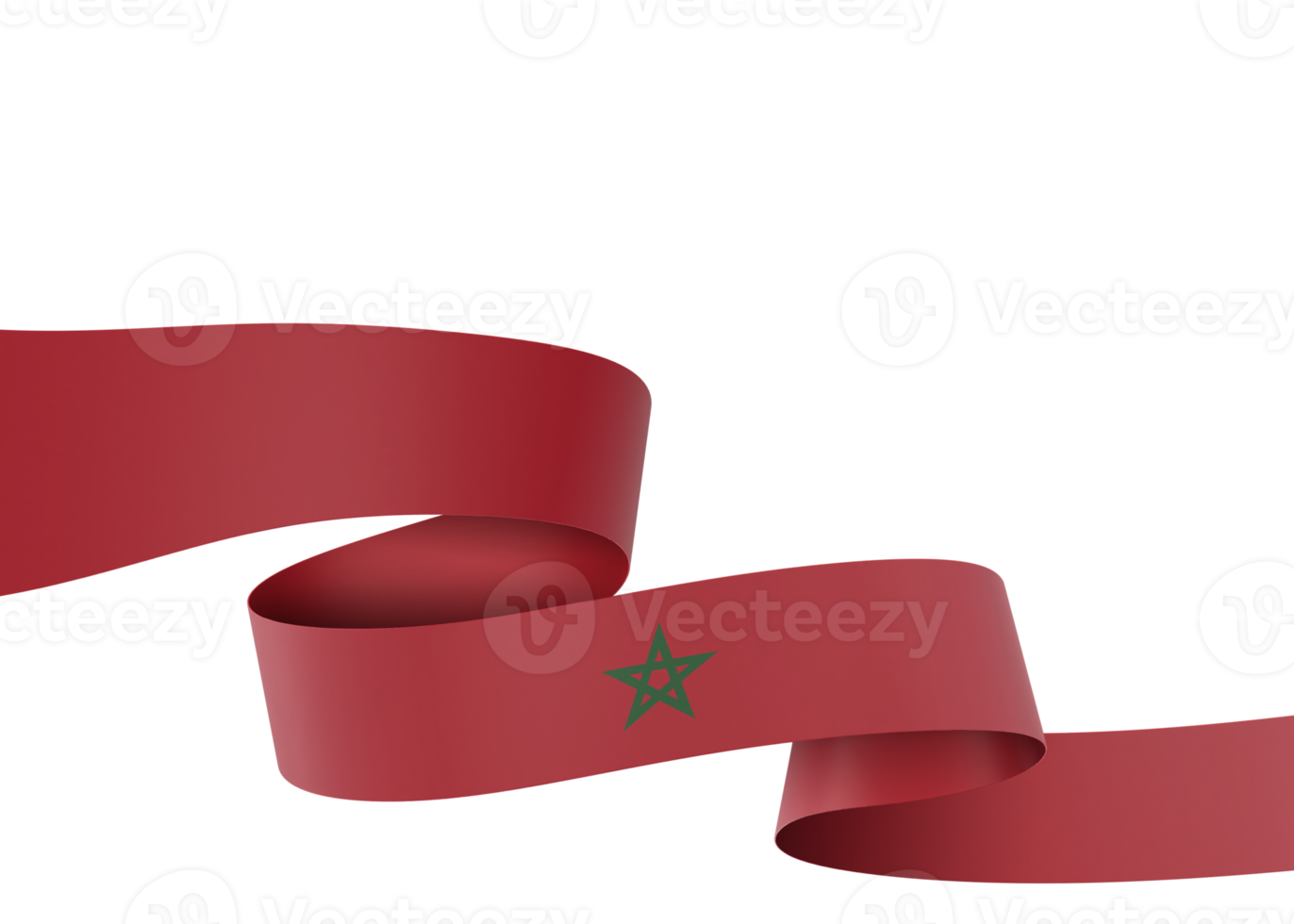 Morocco flag design national independence day banner element transparent background png