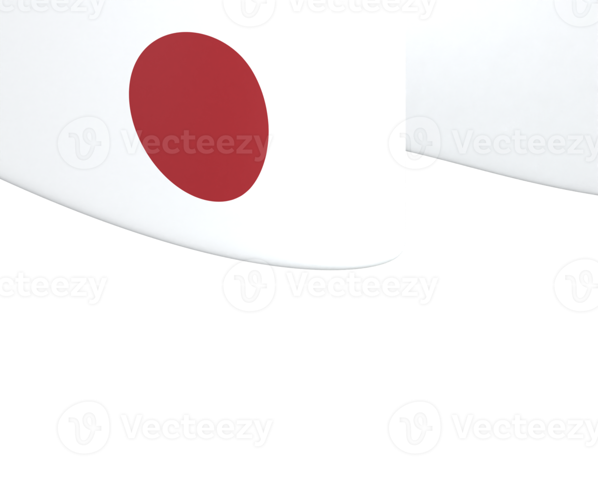 Japan flag design national independence day banner element transparent background png