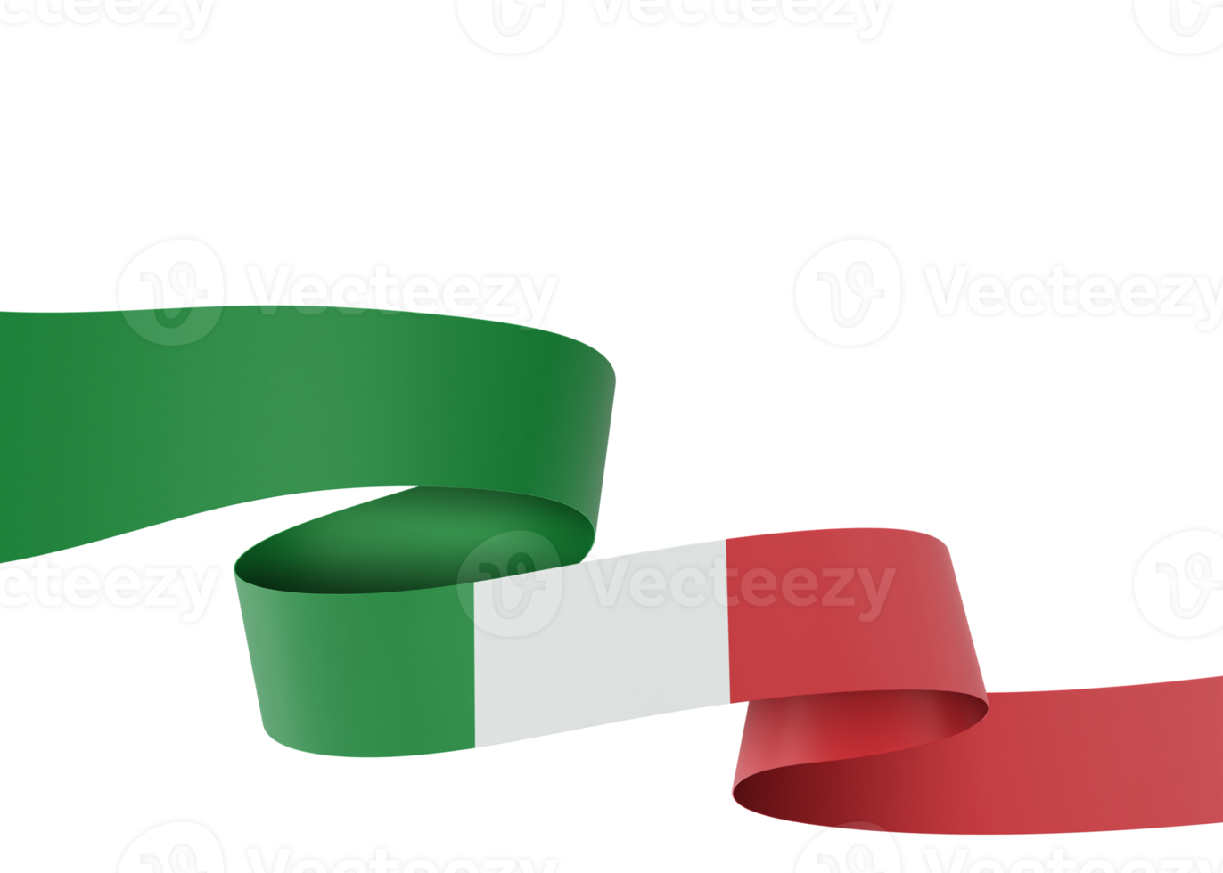 Italy flag design national independence day banner element transparent background png