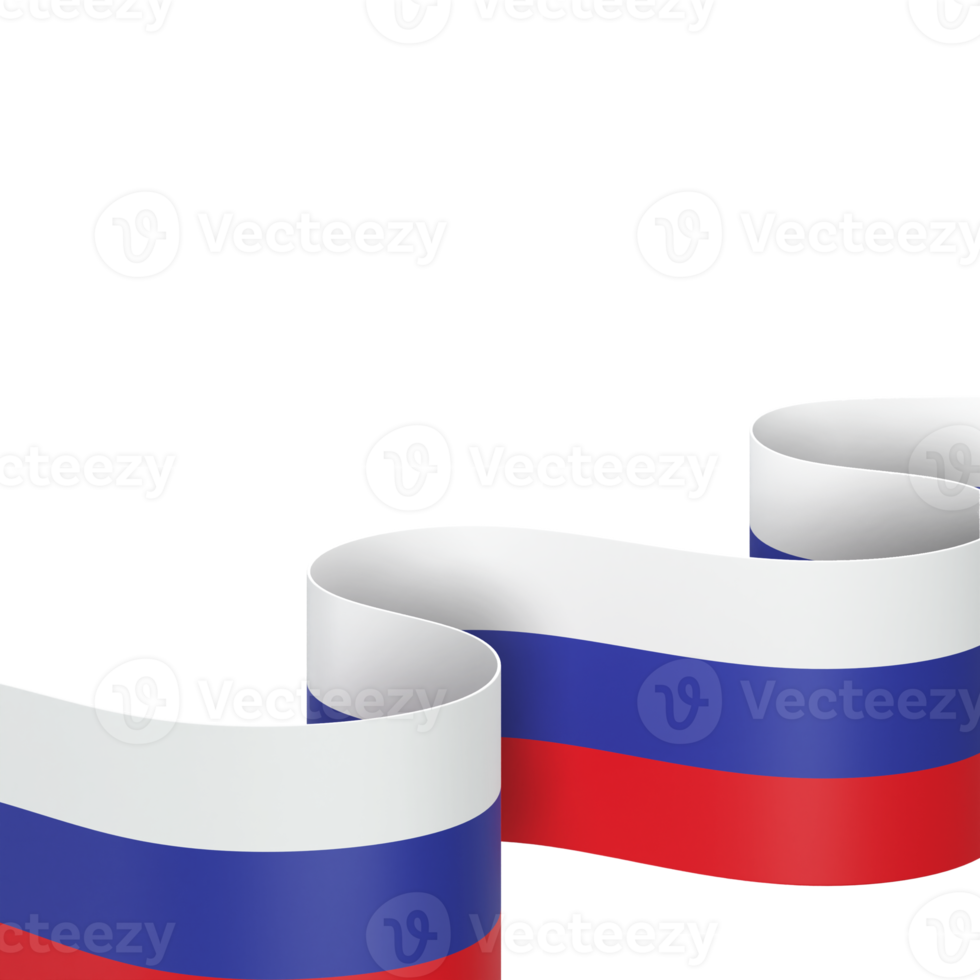 Russia flag design national independence day banner element transparent background png