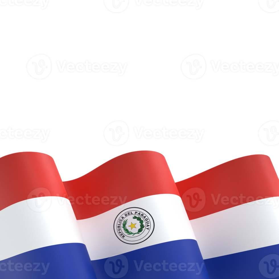 diseño de la bandera de paraguay elemento de la bandera del día de la independencia nacional fondo transparente png