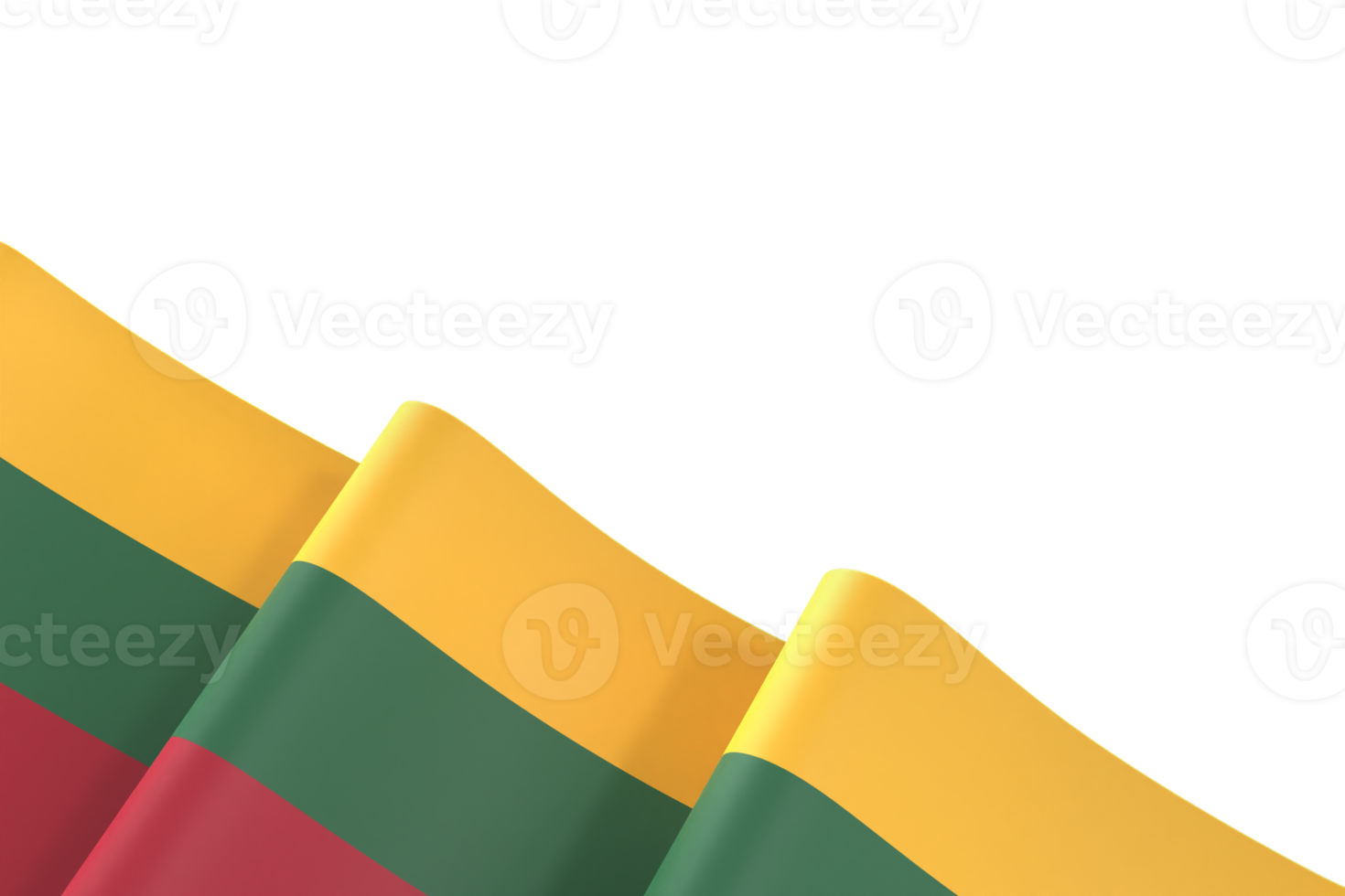 Lithuania flag design national independence day banner element transparent background png