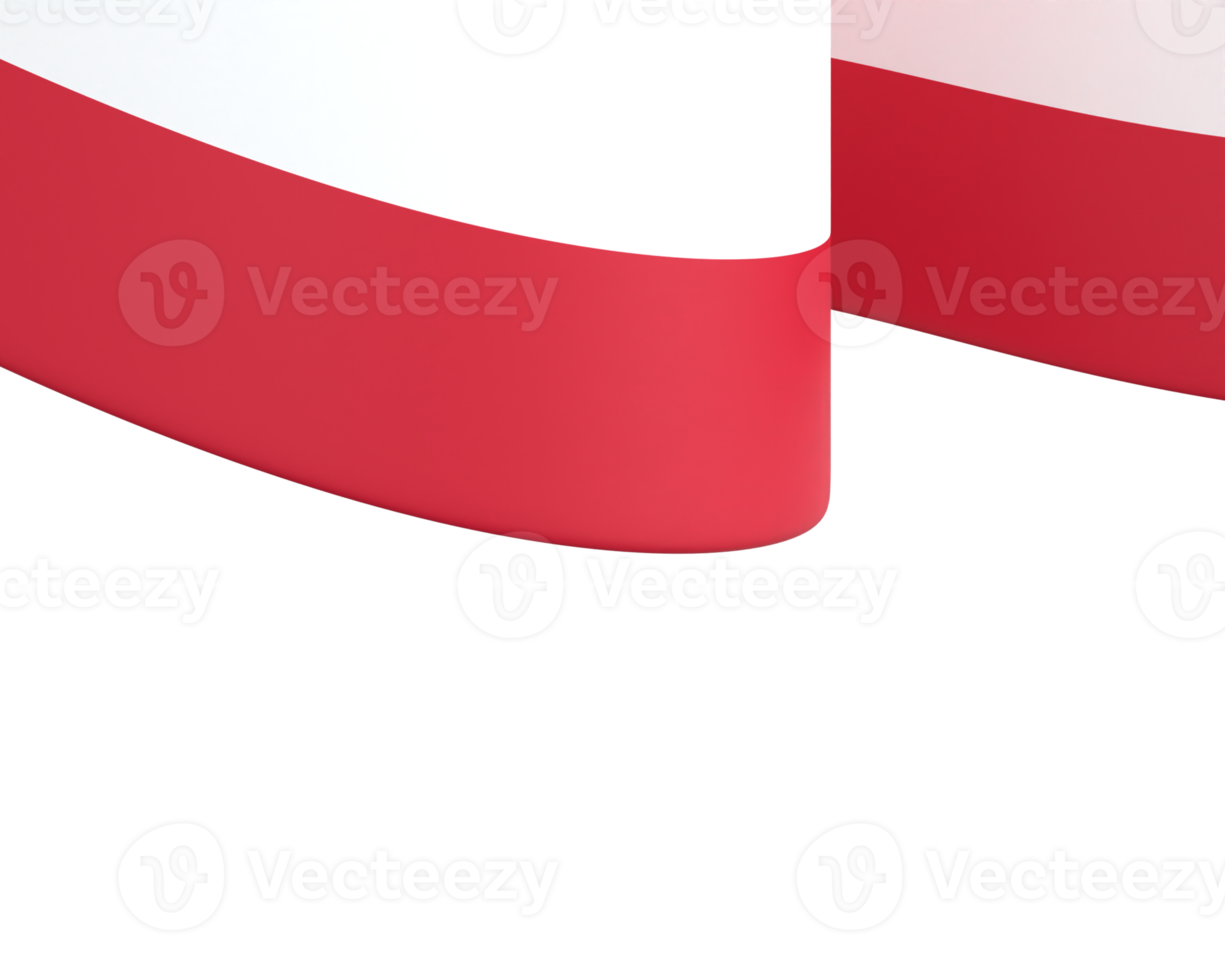 Poland flag design national independence day banner element transparent background png