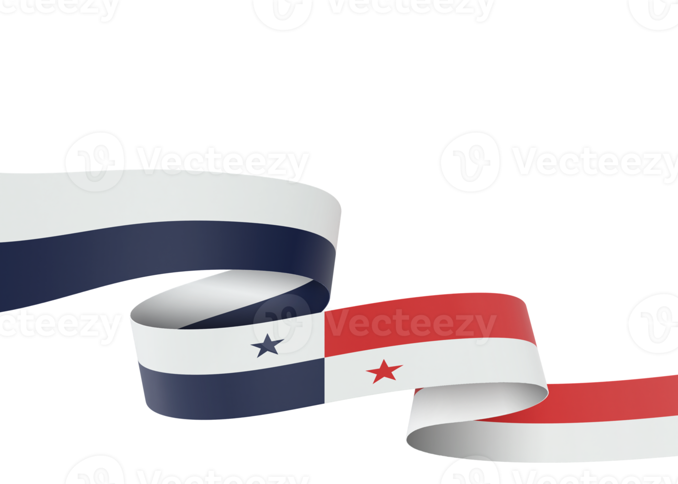 Panama flag design national independence day banner element transparent background png