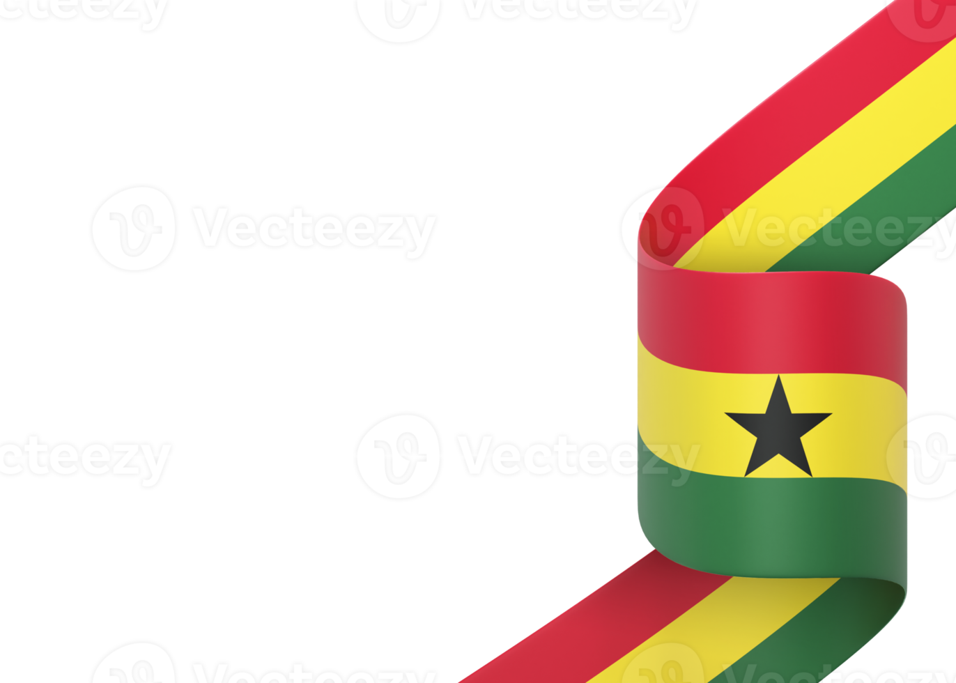 drapeau du ghana conception fête de l'indépendance nationale élément de bannière fond transparent png