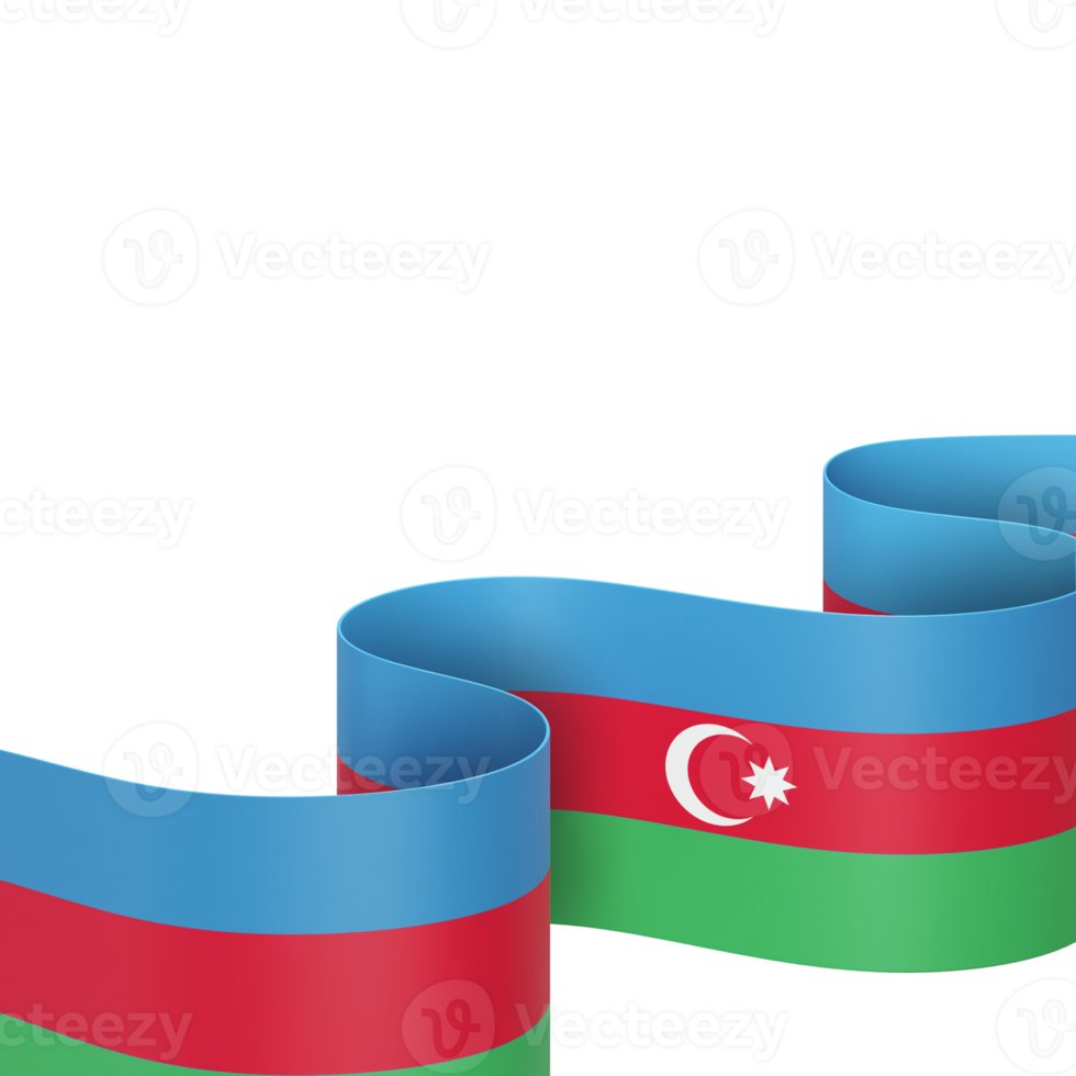 Azerbaijan flag design national independence day banner element transparent background png