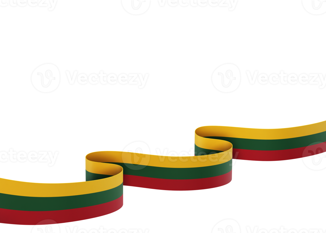 Lithuania flag design national independence day banner element transparent background png