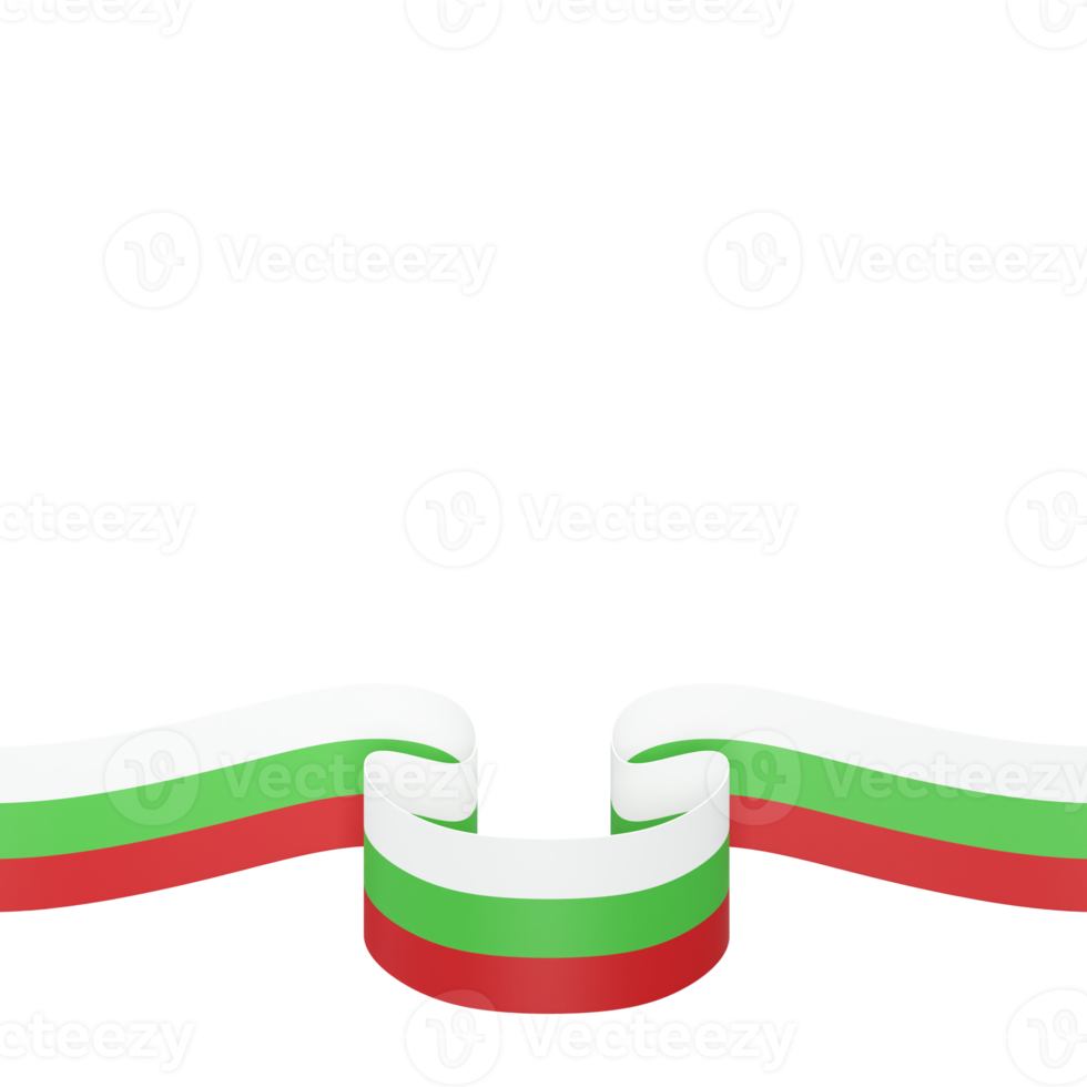 Bulgaria flag design national independence day banner element transparent background png