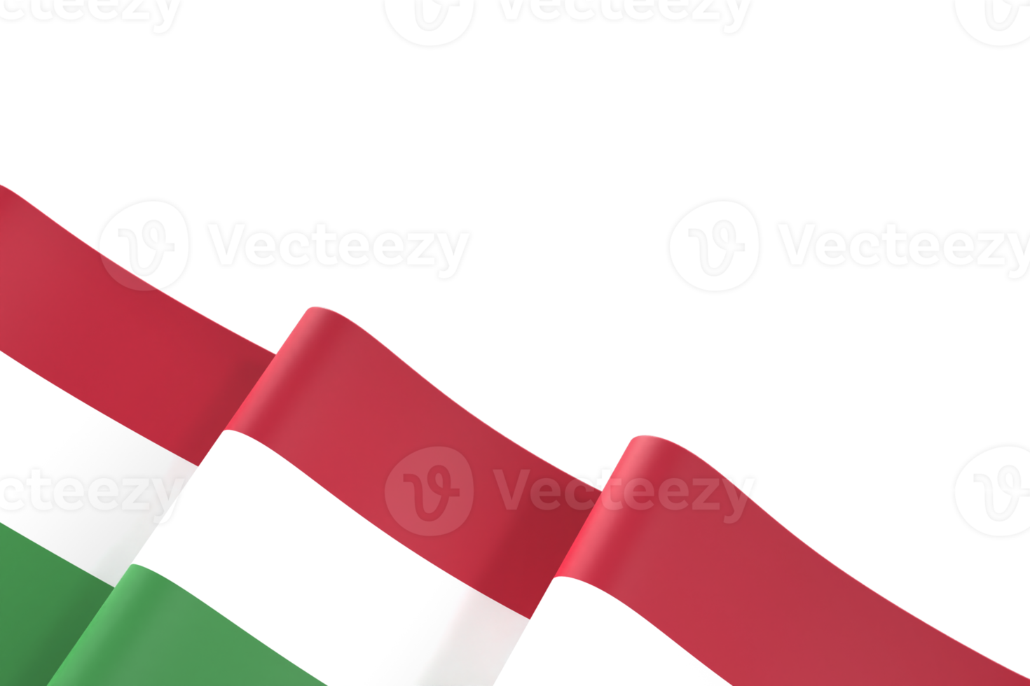 Hungary flag design national independence day banner element transparent background png