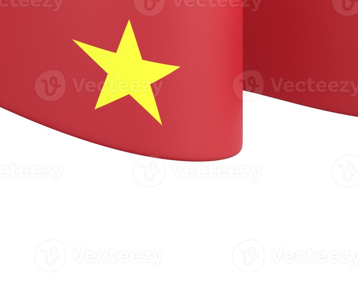Vietnam flag design national independence day banner element transparent background png