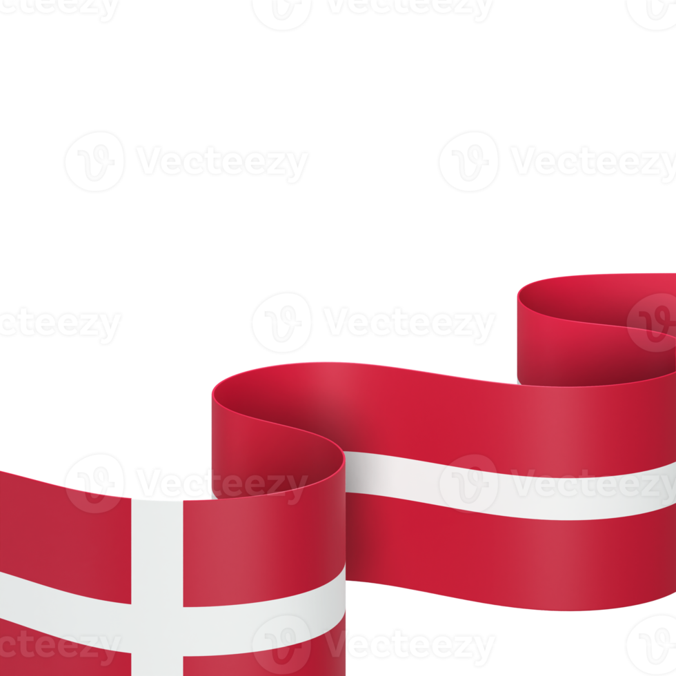 Denmark flag design national independence day banner element transparent background png