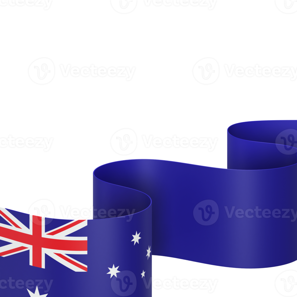 Australia flag design national independence day banner element transparent background png