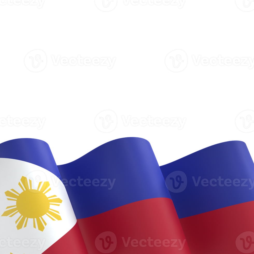 Philippines flag design national independence day banner element transparent background png