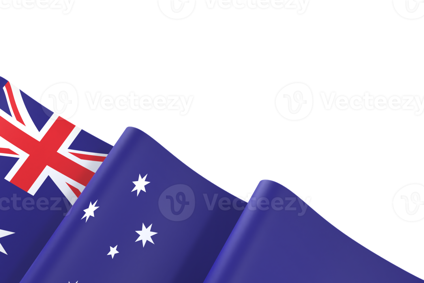 Australia flag design national independence day banner element transparent background png