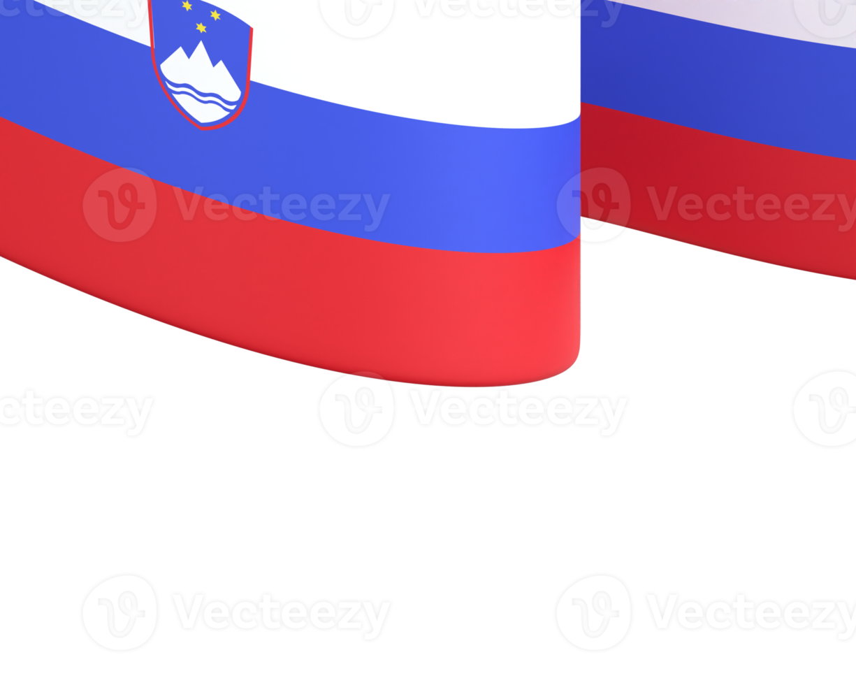 Slovenia flag design national independence day banner element transparent background png