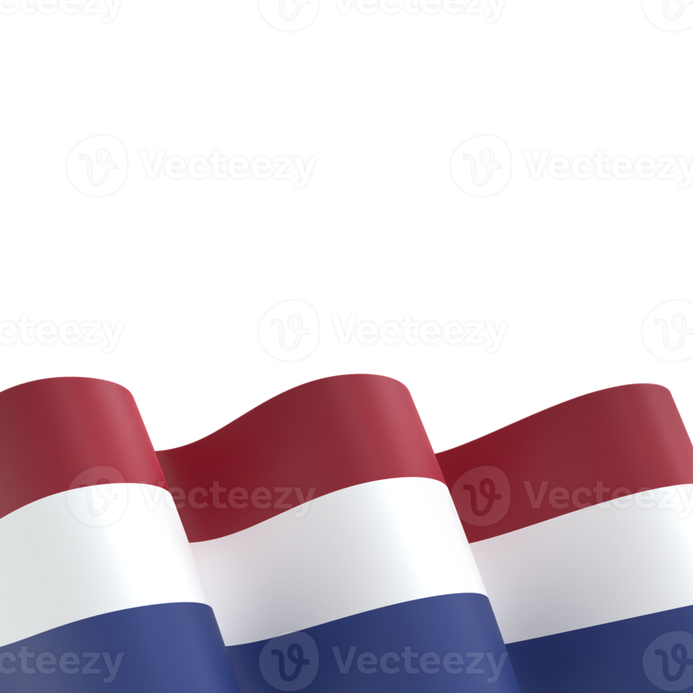 Netherlands flag design national independence day banner element transparent background png