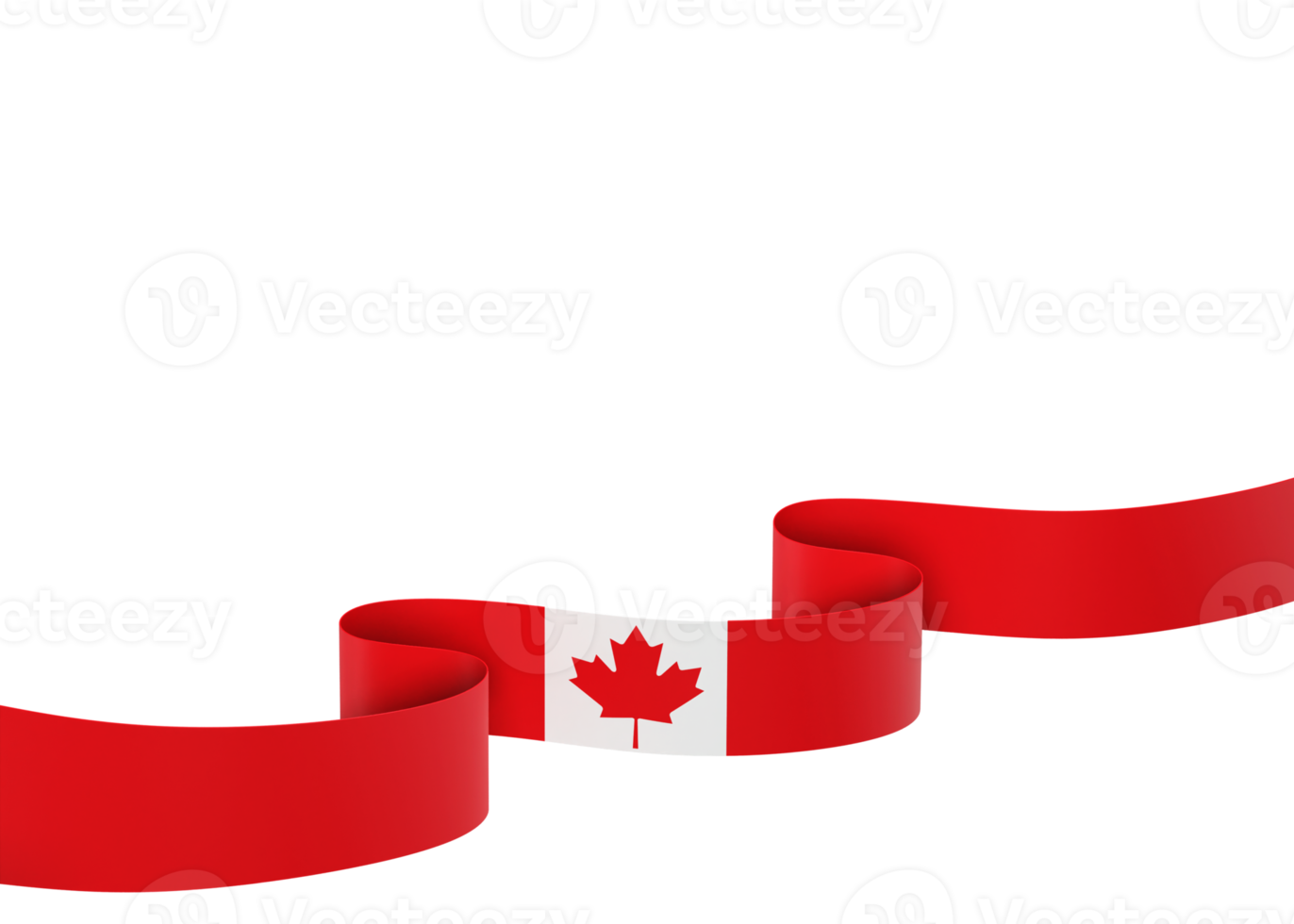 Canada flag design national independence day banner element transparent background png