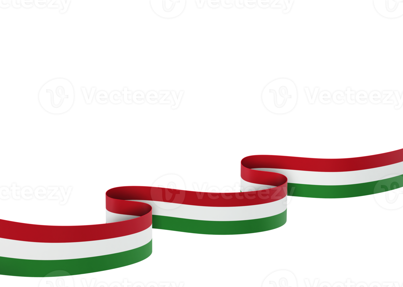 Hungary flag design national independence day banner element transparent background png