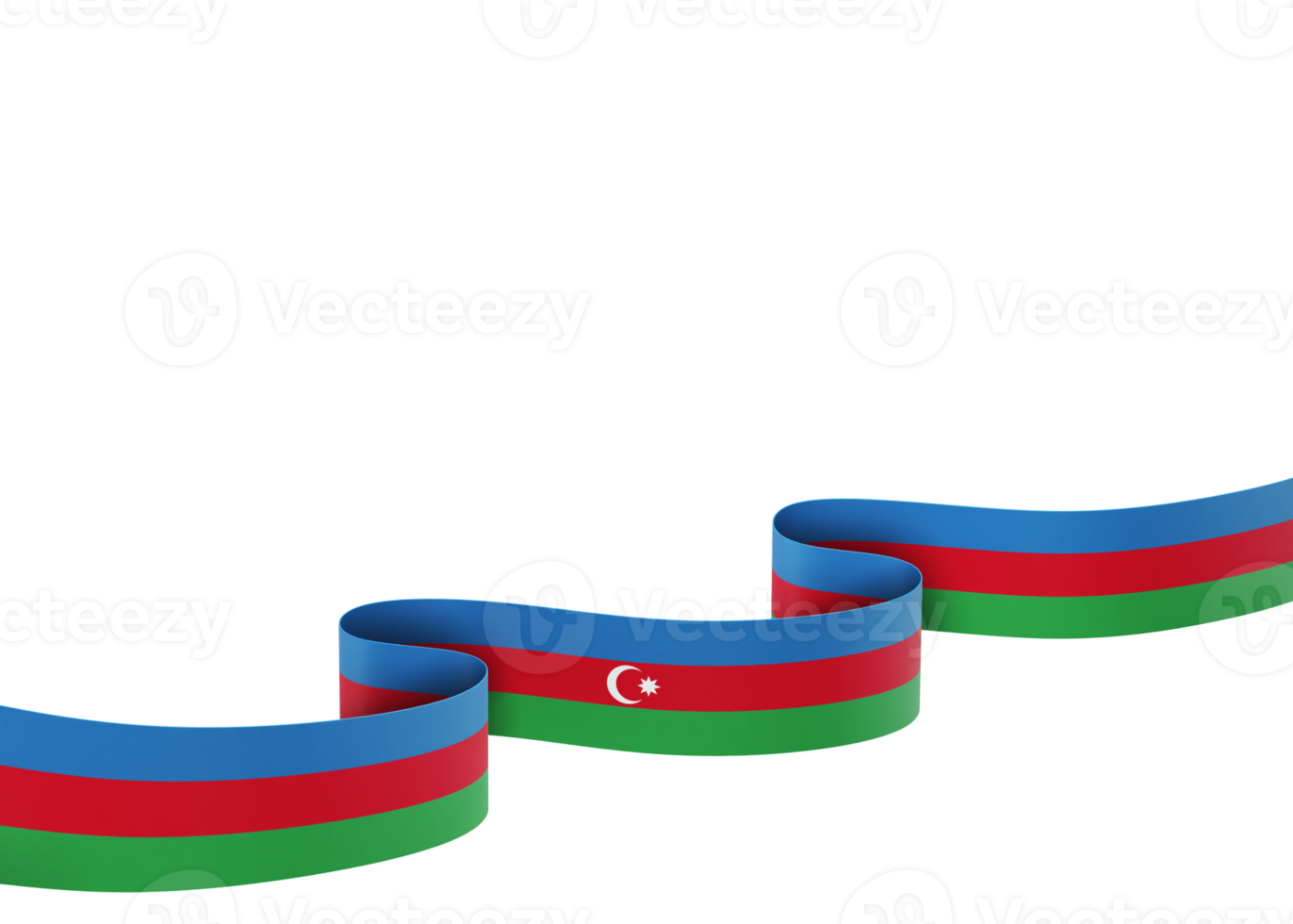 Azerbaijan flag design national independence day banner element transparent background png