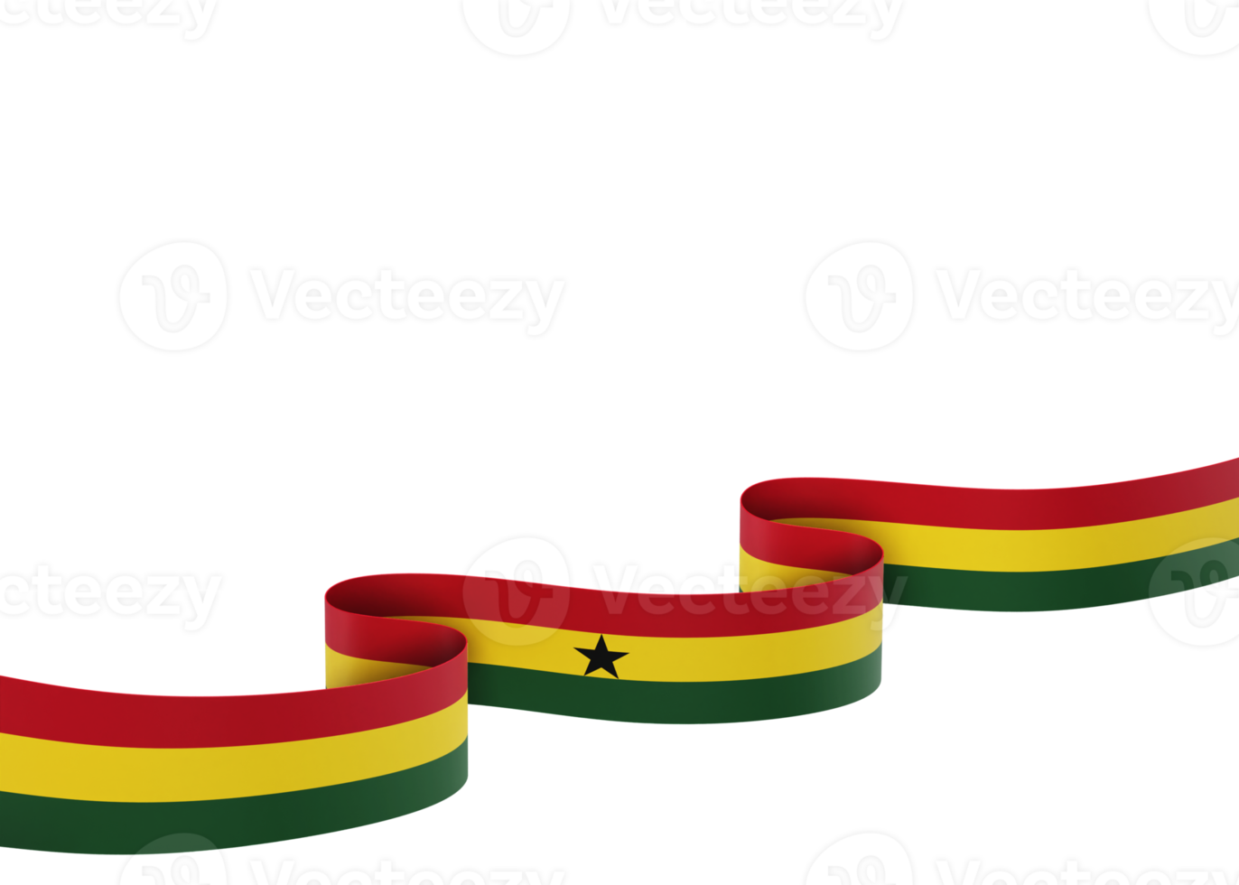 Ghana flag design national independence day banner element transparent background png