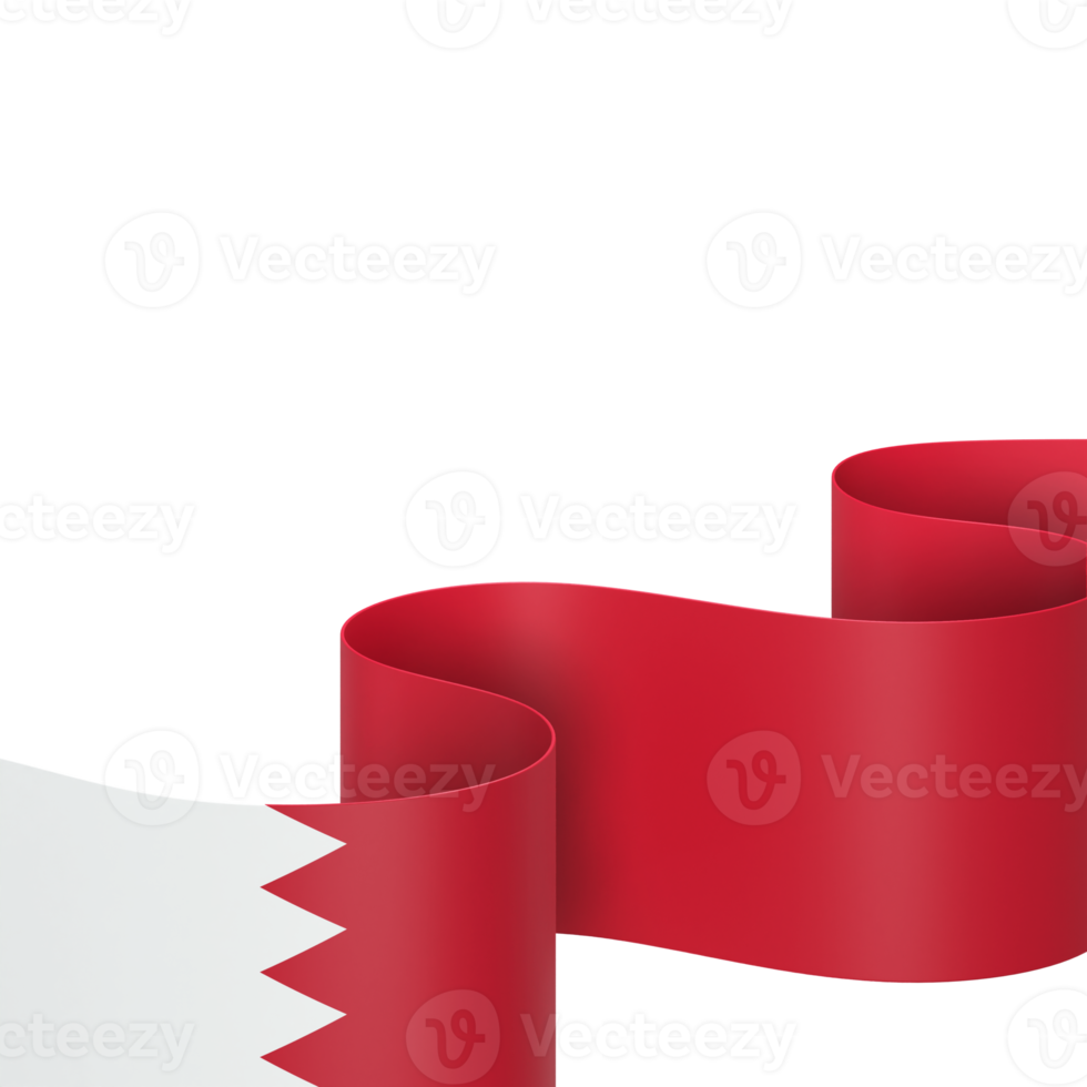 Bahrain flag design national independence day banner element transparent background png