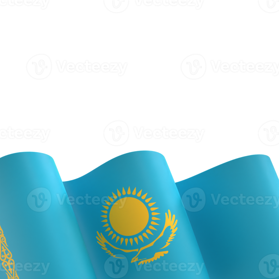 Kazakhstan flag design national independence day banner element transparent background png