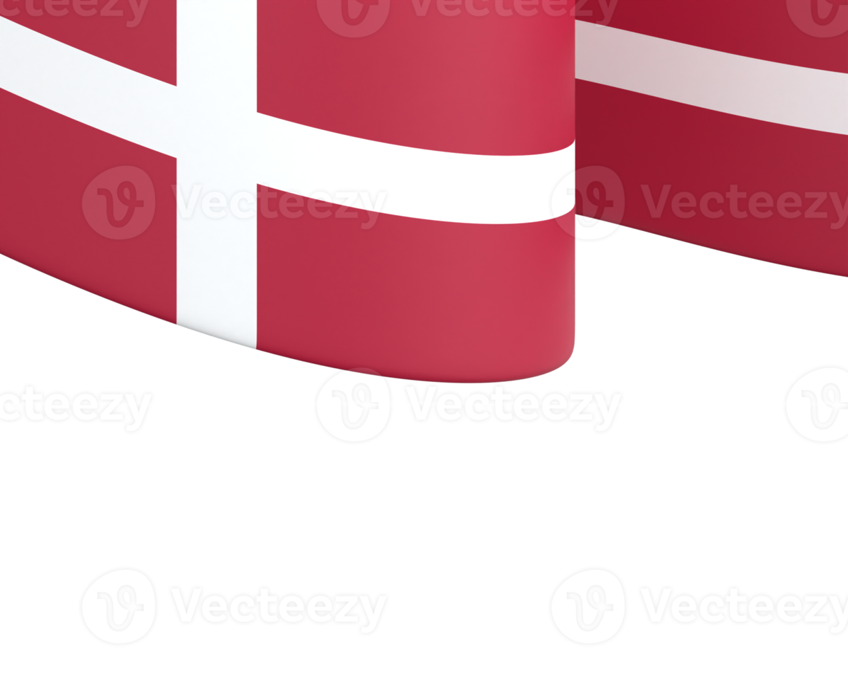 Denmark flag design national independence day banner element transparent background png