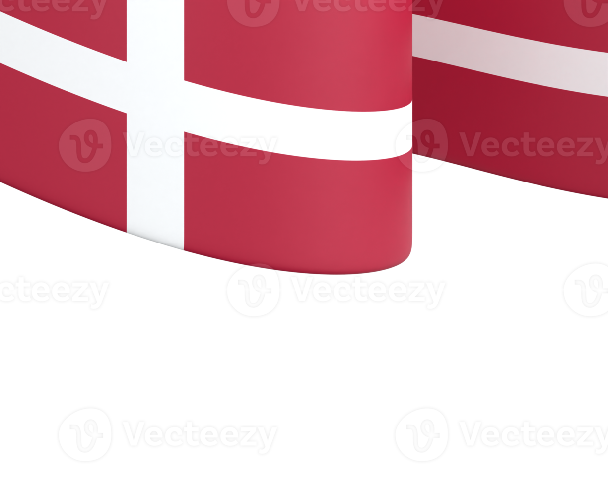 Denmark flag design national independence day banner element transparent background png