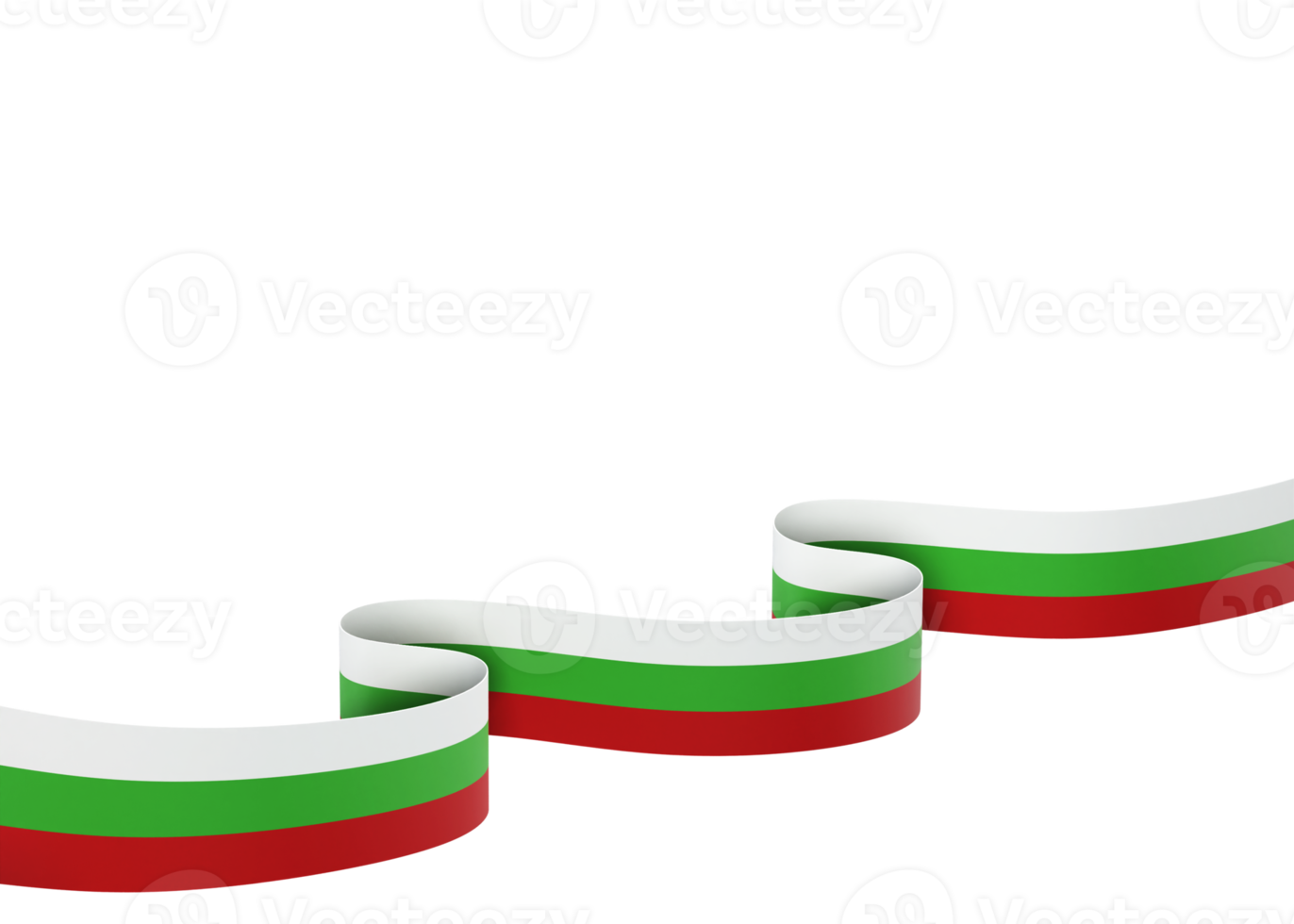 Bulgaria flag design national independence day banner element transparent background png