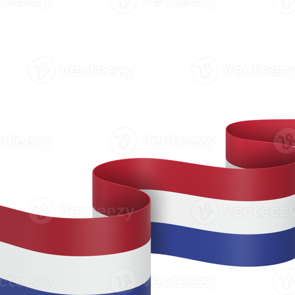 Netherlands flag design national independence day banner element transparent background png