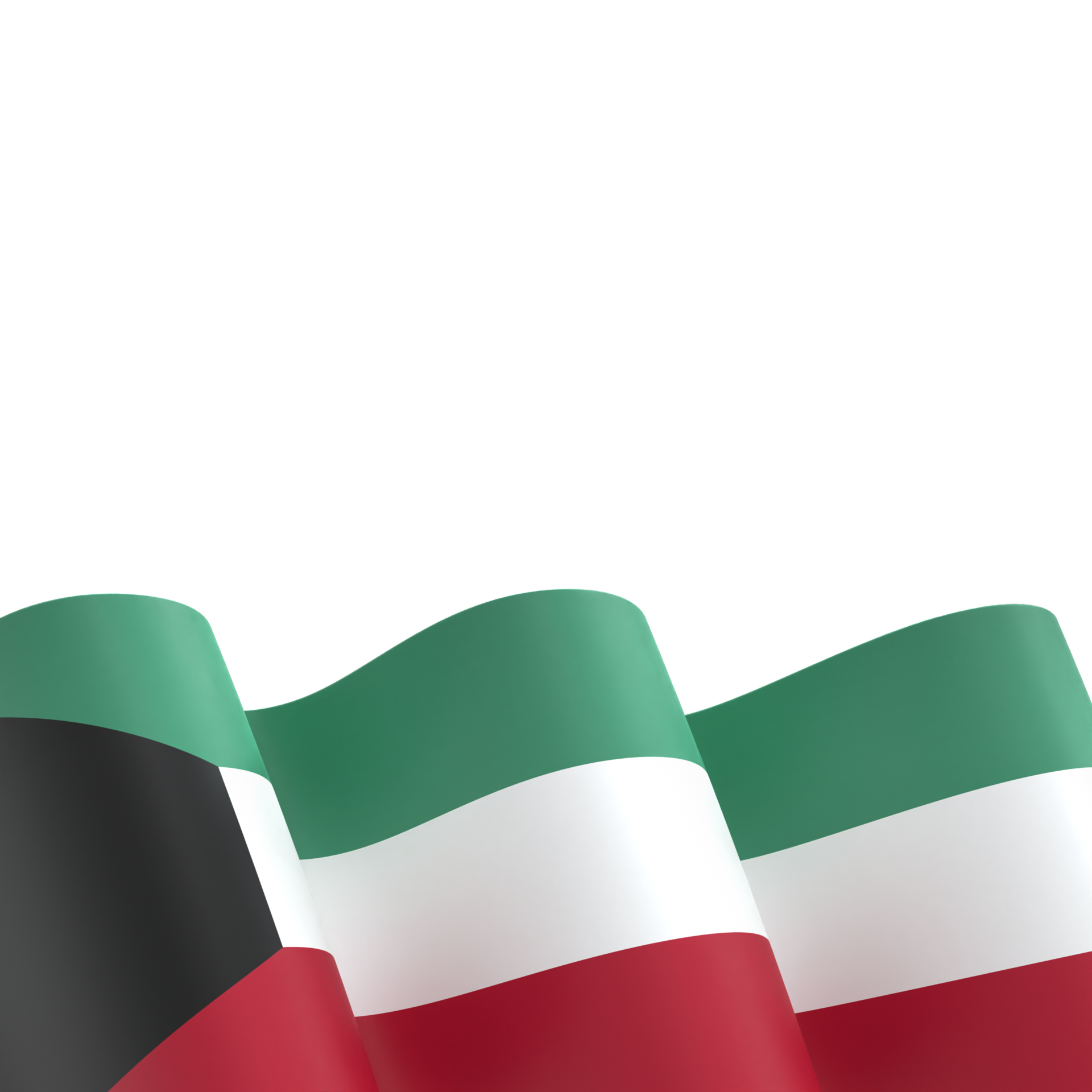 Kuwait Flag Design National Independence Day Banner Element Transparent kuwait-flag-design-national-independence-day-banner-element-transparent