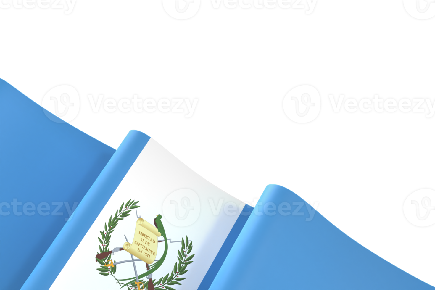 Guatemala flag design national independence day banner element transparent background png