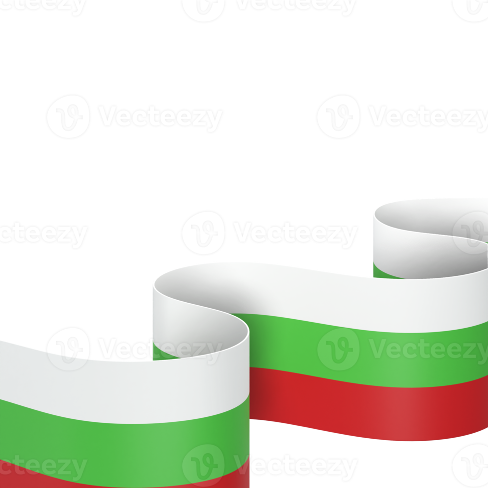 Bulgaria flag design national independence day banner element transparent background png