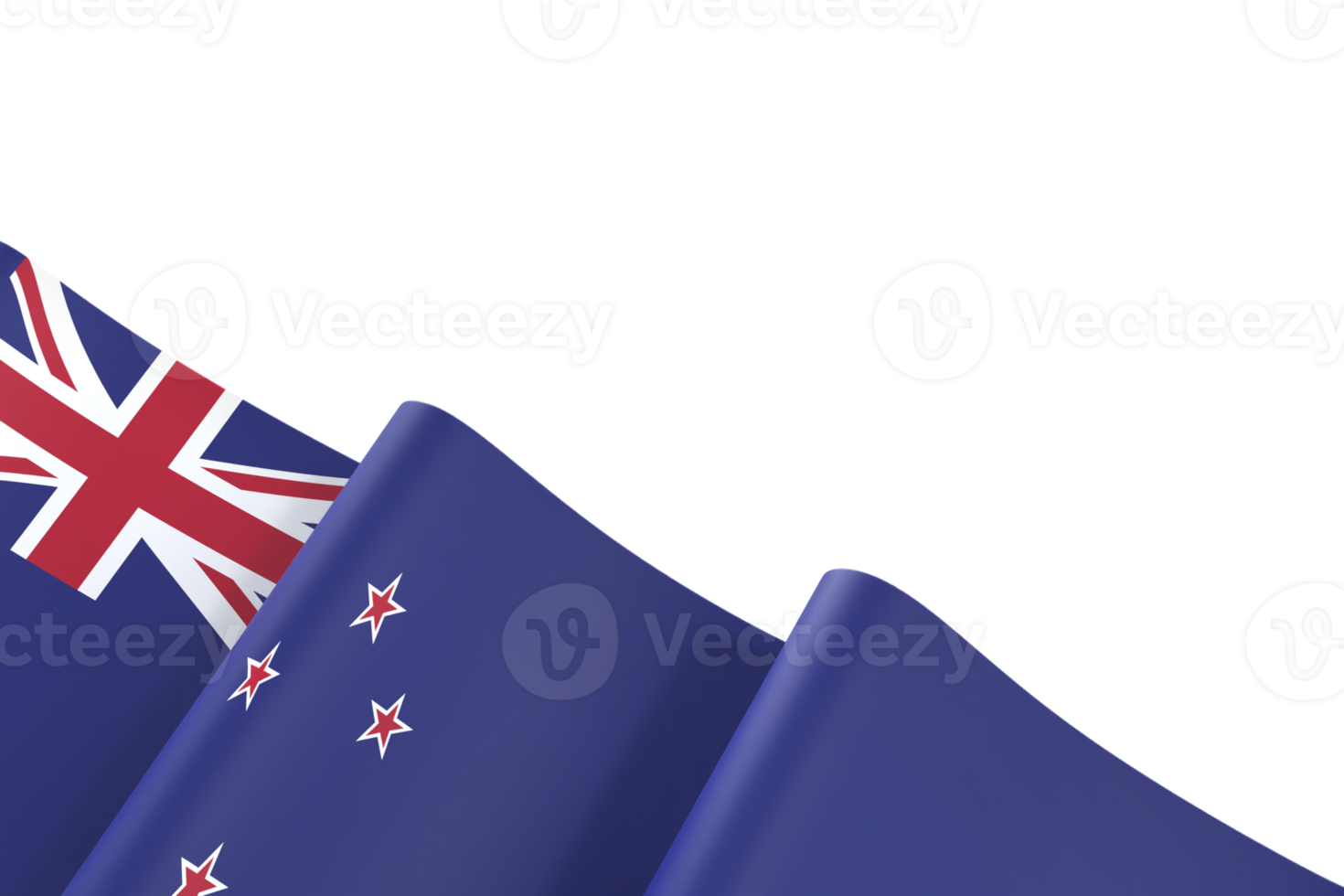 New Zealand flag design national independence day banner element transparent background png