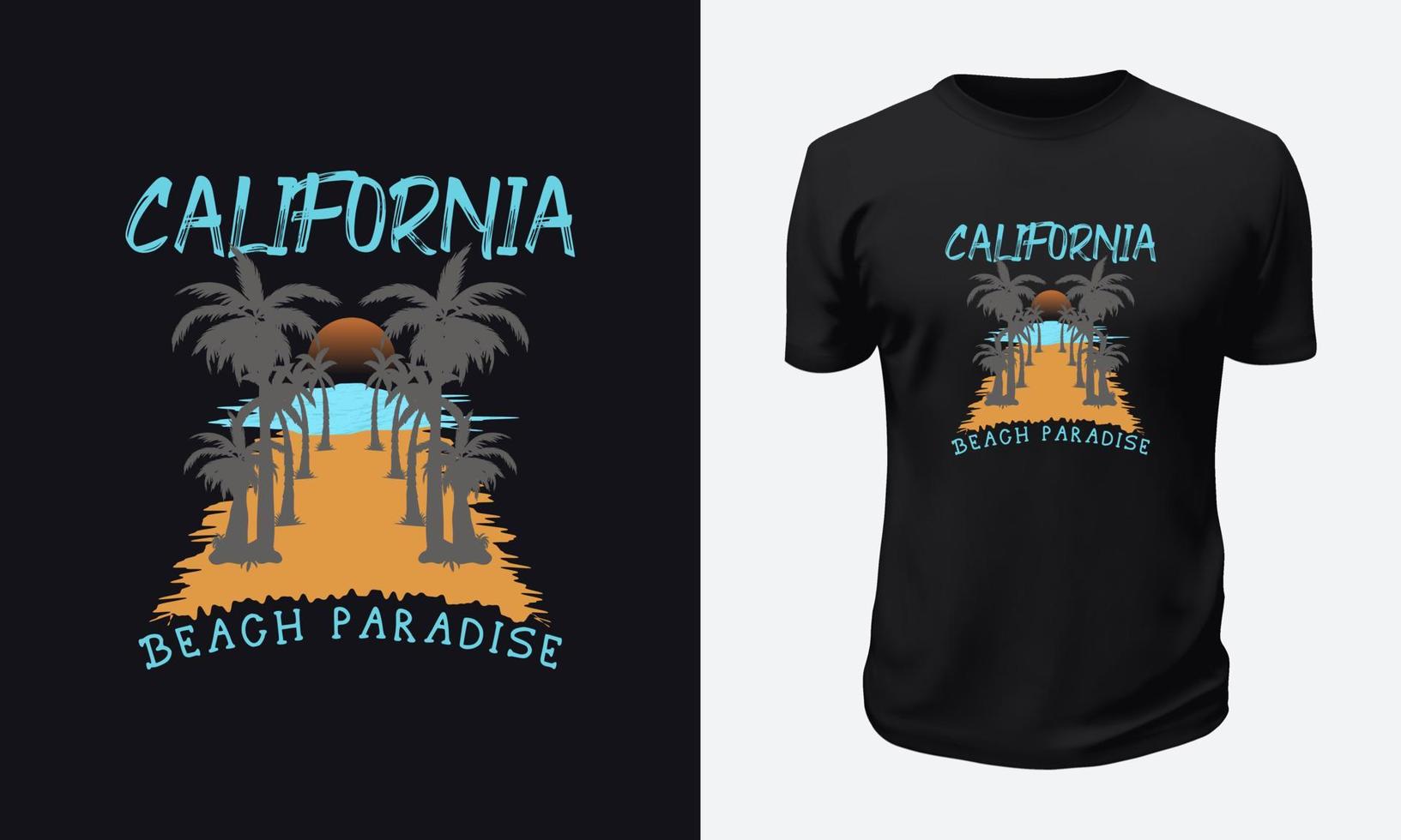 diseño de camiseta de verano y playa vector