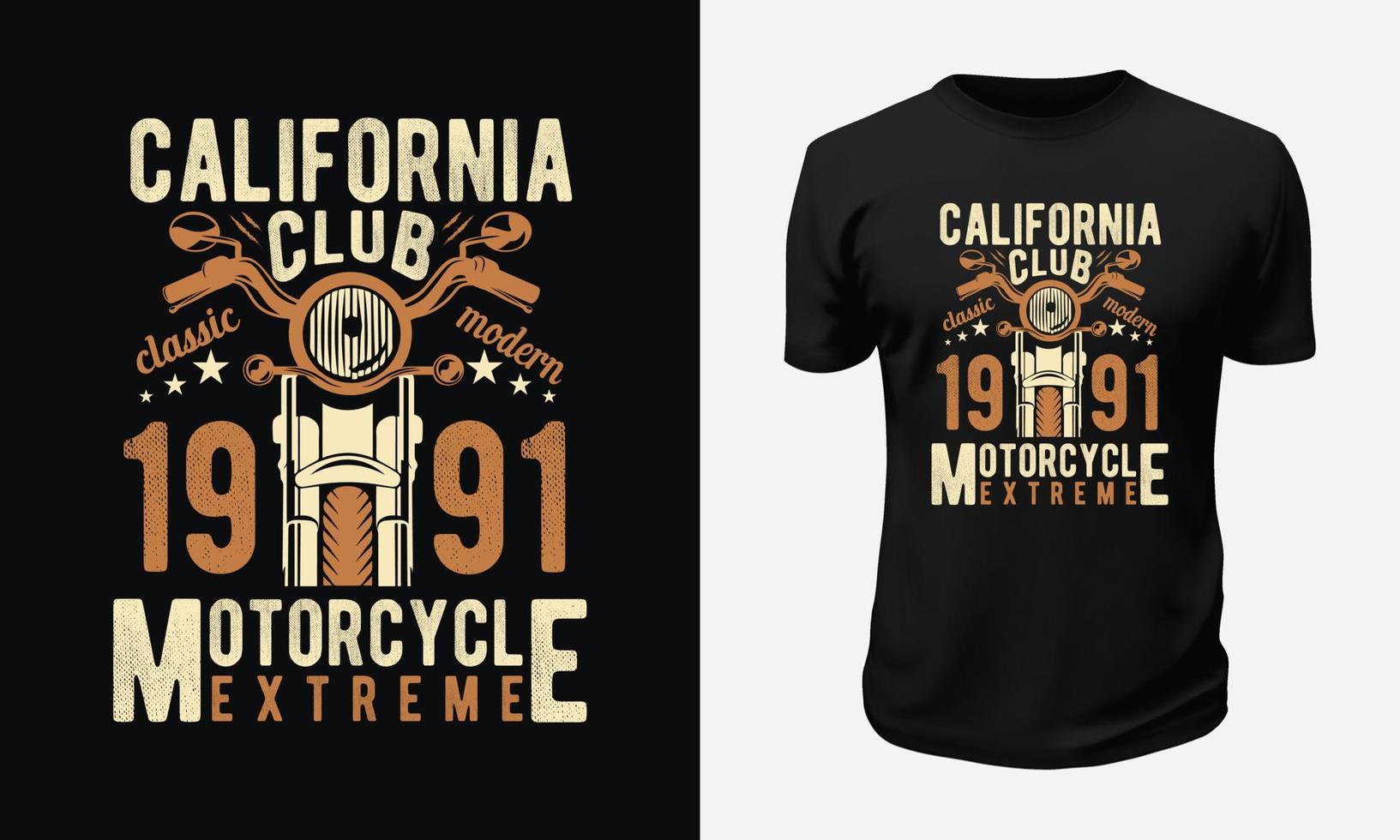 Motorcycle and Racing T shirt Design vector
