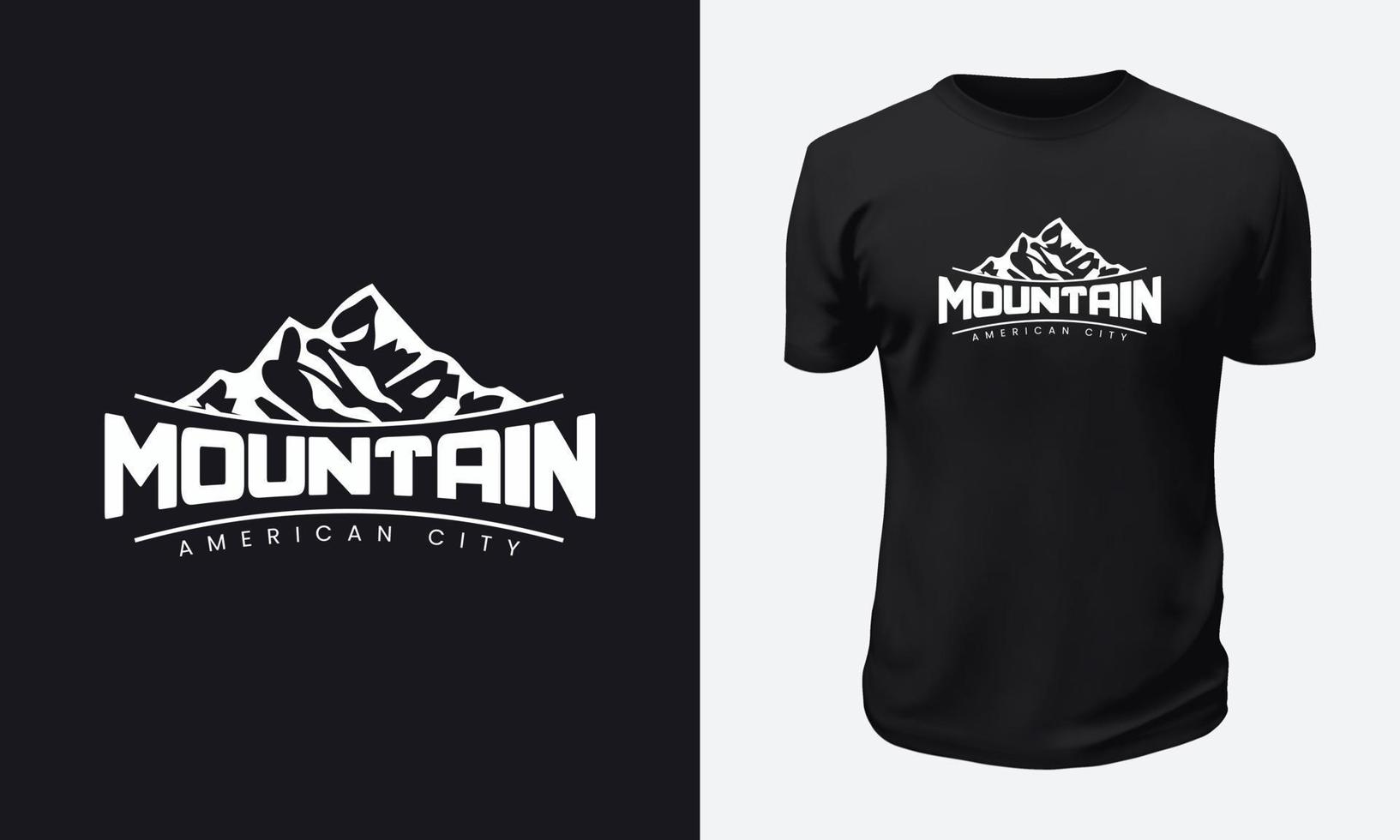 Outdoor Mountain T shirt Design vector